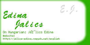 edina jalics business card